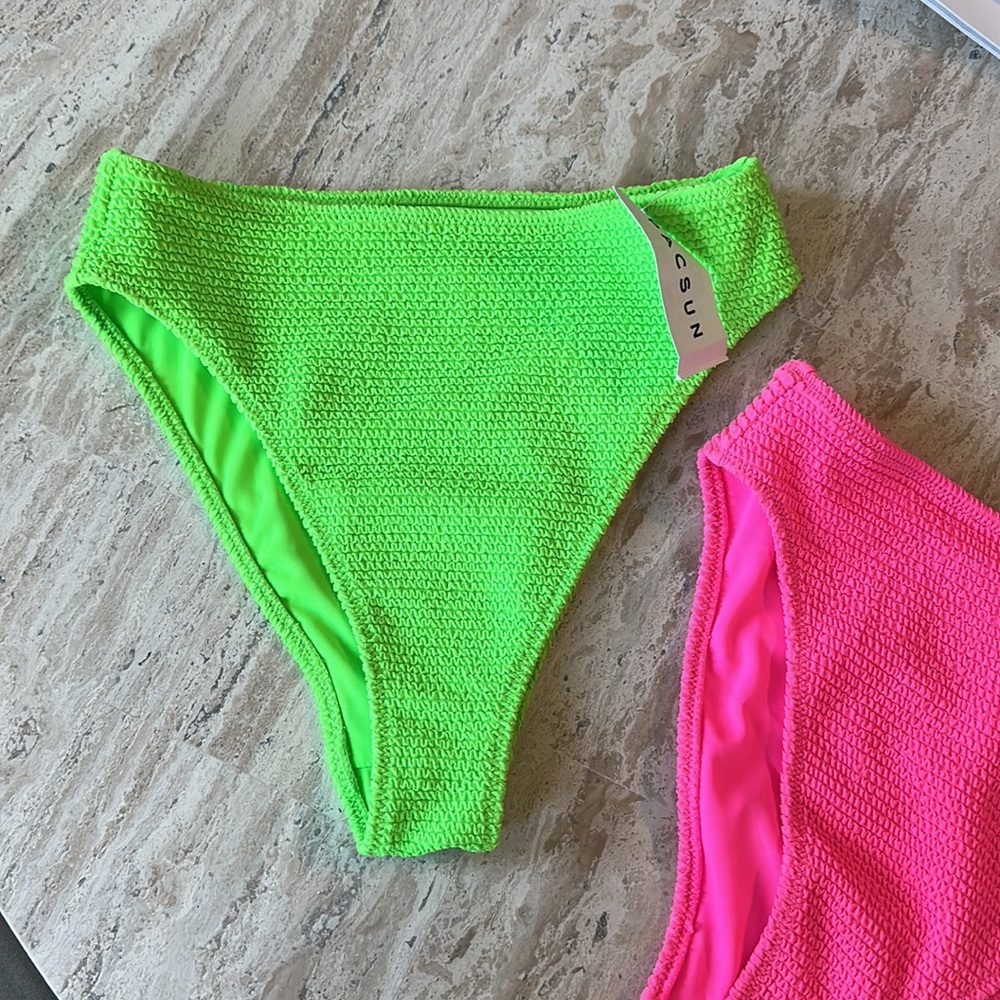 PACSUN HIGH WAISTED BIKINI BOTTOMS🩷💚✨ - Picture 5 of 5